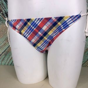 D4 - Sperry Plaid Bikini Tie Side Bottoms - S